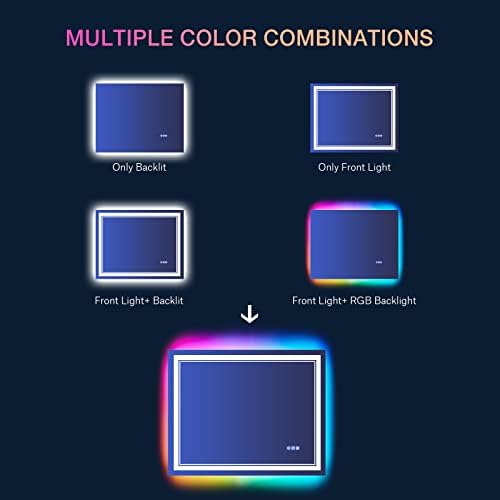 40x32 Inch RGB LED Bathroom Mirror - Image 5