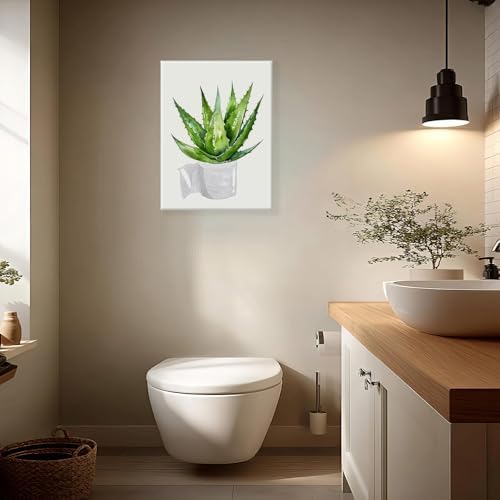 Framed Canvas Prints Funny toilet paper Botanical Aloe Vera Green Plant Wall - Image 6