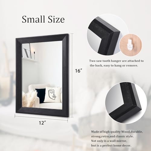 AAZZKANG Wall Mirror Black Wood Framed Rectangle Mirrors - Image 2