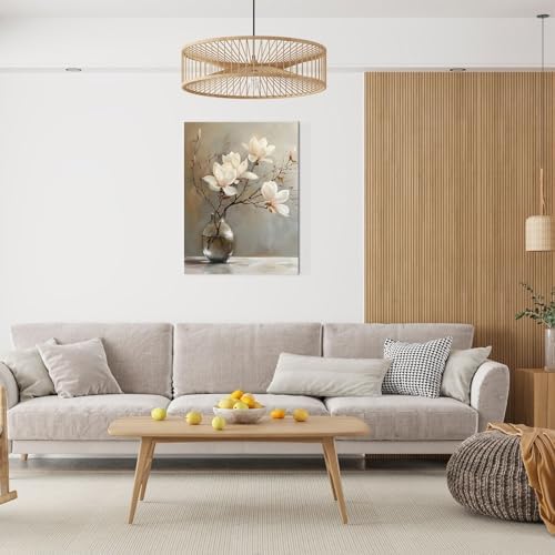 daktenn Floral Canvas Wall Art Bathroom Wall Art Pictures Wall Decor Home Decor - Image 4