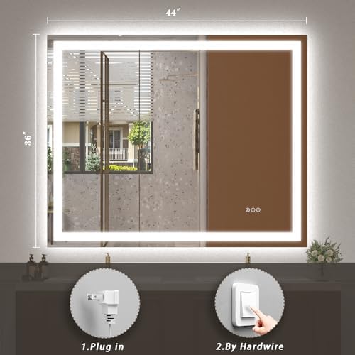 44x36 LED Lighted Bathroom Mirror - Image 6