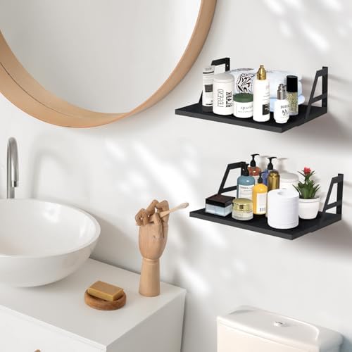 Tectocker-DOU 2 Pc Deep Floating Wall Shelves, Heavy Duty - Image 4