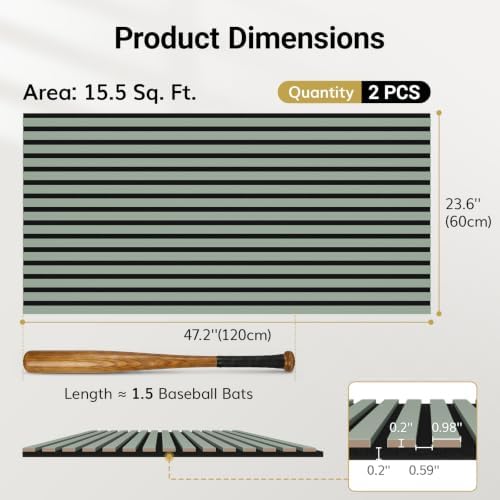 TONOR Wood Slat Acoustic Panels - Image 4