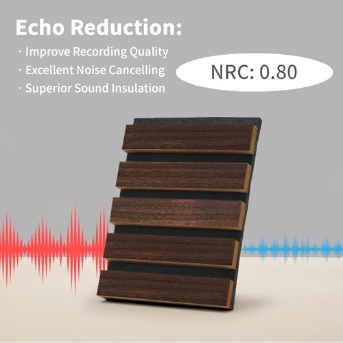 AMZDEPOT Soundproof Wood Slat Wall Panel, 2 Pack - Image 3