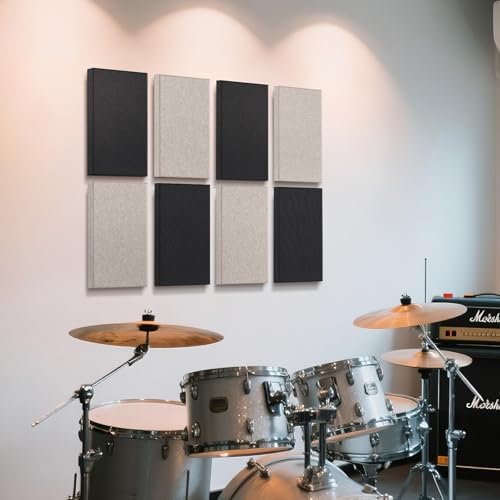 4 Pack Acoustic Panels 23.6"x11.8" Soundproof Fiberglass Panel - Image 5