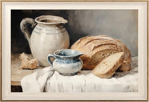 ASTRDECOR Framed Kitchen Wall Art, Modern Muted Still Life Painting Farmhouse by ASTRDECOR