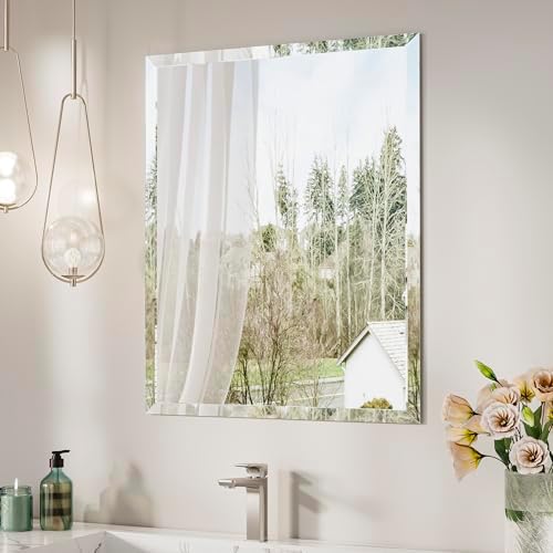 Keonjinn 22 x 30 Inch Frameless Bathroom Mirror by Keonjinn