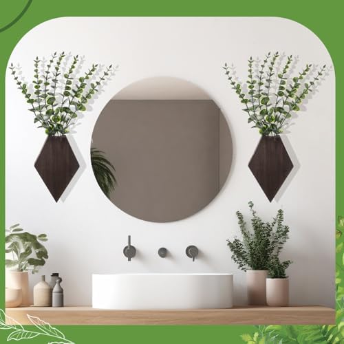 Chunful 2 Pcs Wooden Wall Planter Decor, 7.1 x 4.7 x 1.2 Inches - Image 6