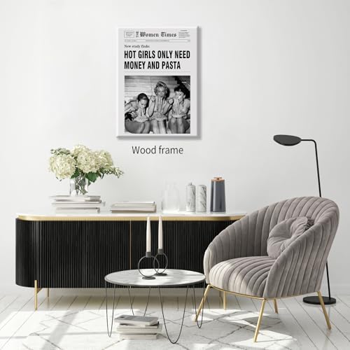 Trendy Black And White Aesthetic Poster Vintage Newspaper Wall Art Fashion - Image 4