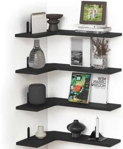 Floating Corner Shelves for Wall, Corner Wall Mounted Shelf for Home Décor by Unknown