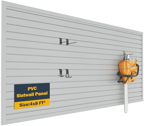 Slat Wall Paneling 4 x 8ft, Slatwall Garage Wall Organizer by FOFARY