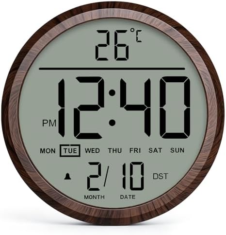 8" Round Digital Wall Clock Battery Operated by ArtfulClocksBeautifulMoments