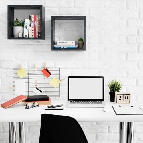 Kaboon Cube Floating Shelves Set2, Display Shelves Wall Mount 7.75" D x 12.5" W - Image 2