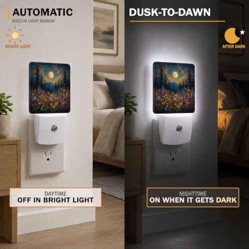 Night Light, Dusk to Dawn Nightlights Plug-in Wall Decorative - Image 2