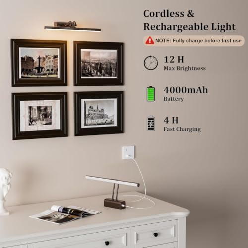Picture Lights for Wall, Rechargeable, RF Remote - Image 5