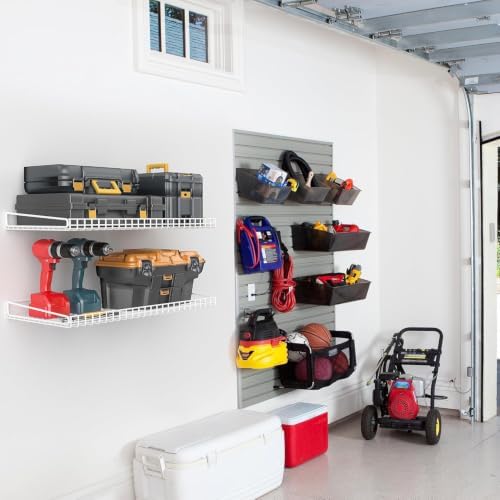 Wallmaster Garage Wall Shelves 23.6"x11.8" Wall Mount Metal Shelves 2 Pack - Image 2