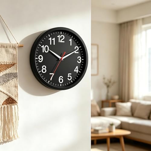 Rohioue Wall Clock Analog 8 Inch Battery Operated Silent Clock - Image 4