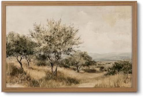 Rustic Framed Wall Art Olive Tree Botanical Landscape Nature Print Decor by ZMDDYSWallArt