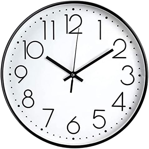 JUSTUP 8 Inch Modern Wall Clock, Silent Battery Operated Round Wall Clock by Justup