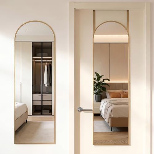 DUMOS Arched Full Length Mirror Over the Door by DumosLifestyle