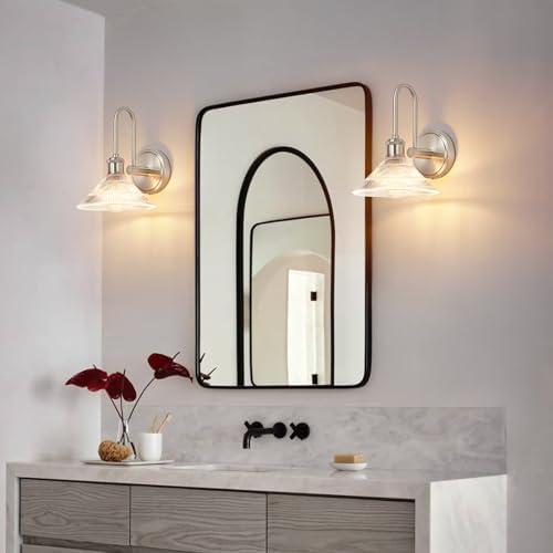 Wall Sconces Set of Two, Nickel Sconces Wall Decor - Image 7