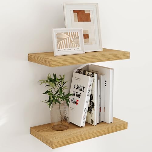 Fun Memories 16 Inch Long Floating Shelves, 9.3 Inch Deep Floating Shelf by FunMemories