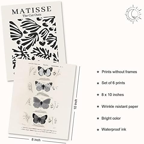 Habseligkeit Butterfly Master Wall Art Prints, Abstract Matisse Wall Art - Image 2