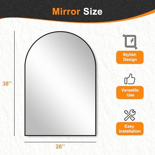 Delma Arched Bathroom Mirror - Image 5