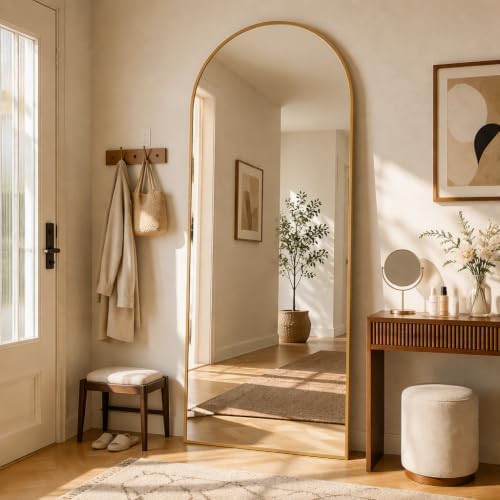 Arched Full Body Gold Mirror - Image 2