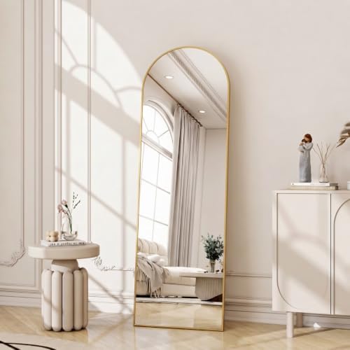 Arched Full Length Floor Mirror by POMILER