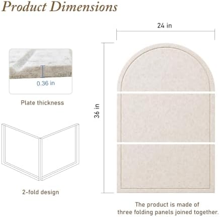 Large Arched Felt Bulletin Board, Sized 36" x 24" - Image 2
