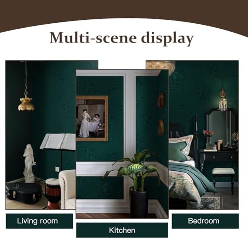 Dimoon 17.7''x236'' Green Peel and Stick Wallpaper Gothic Floral Wall Paper - Image 6