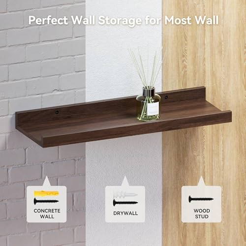 Boswillon Floating Shelves Set of 2, Long Wall Shelf - Image 6