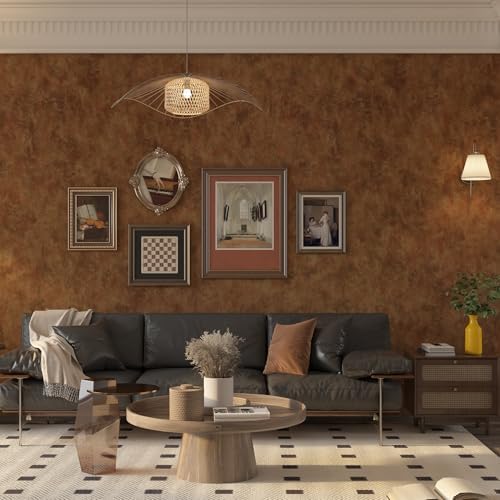 BAYYA Mid Century Modern Wallpaper Copper Peel Stick Wallpaper 31.5"x591" - Image 5