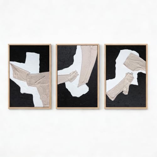 Framed 3D Textured Abstract Geometric Wall Art, 24x48 In - Image 7