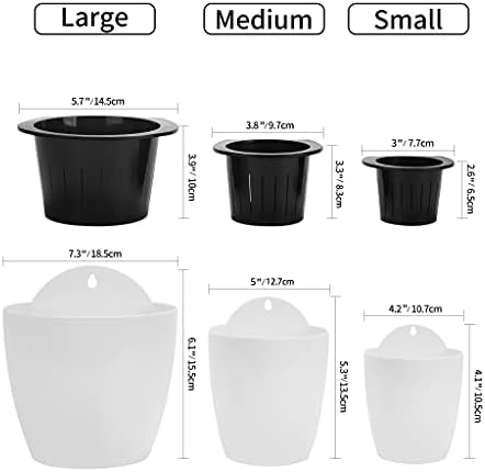 ORIMERC 6 Pack Hanging Planter Wall Planter Self Watering 5 inch Plant Pot - Image 3