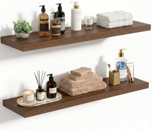 Vivelove 10 Inch Deep Floating Shelves 30x10” Set of 2 by VIVELOVE