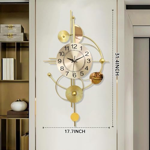 Large Wall Clocks for Living Room, Silent Non Ticking, Battery Operated - Image 3