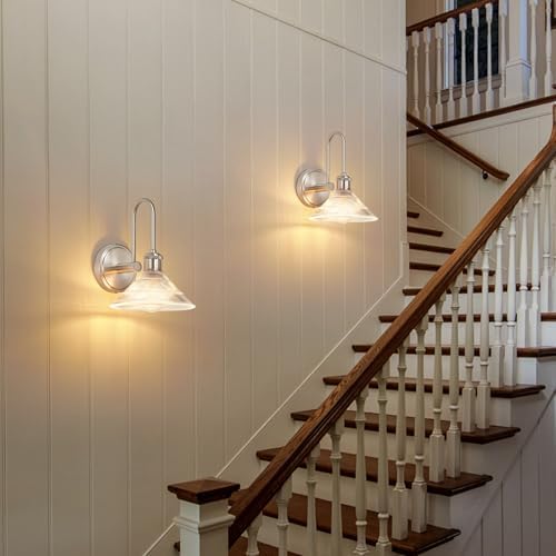 Wall Sconces Set of Two, Nickel Sconces Wall Decor - Image 6