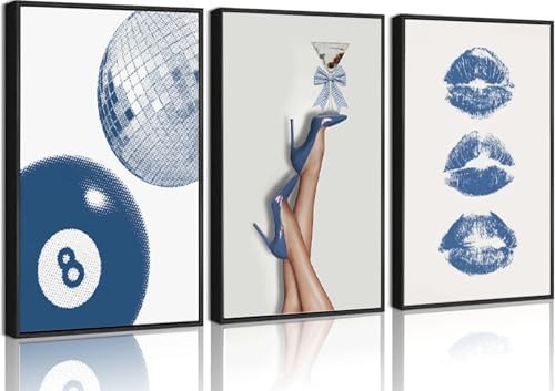 YZLYAD Blue Trendy Posters Wall Art, Modern Stylish Wall Decor, 12x16 Inch by YZLYADWALLART