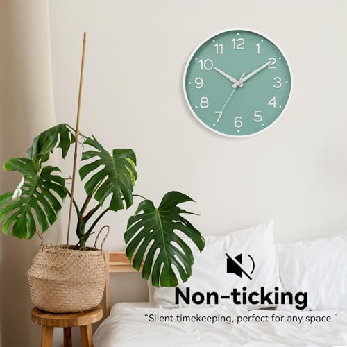 Roymnie 8 Inch Wall Clock, Battery Operated Silent Non Ticking Analog - Image 4