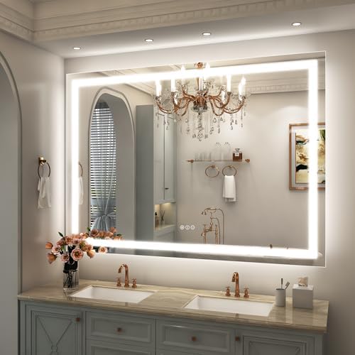 55x40 LED Lighted Bathroom Mirror by ODDSANMirrors