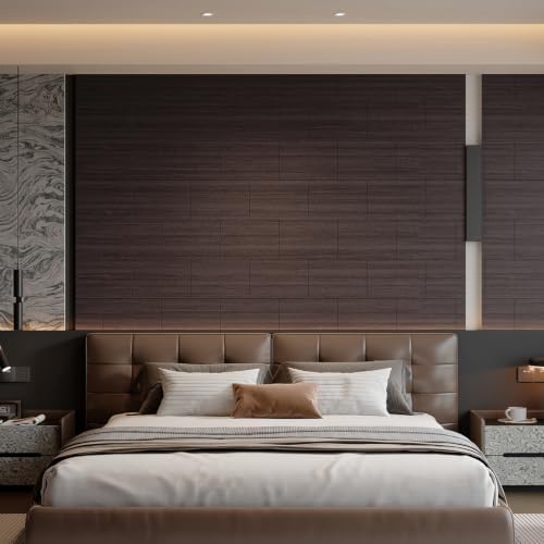 Yutianli Acoustical Wood Wall Panels Peel and Stick 17-Piece 14.2" X 9.5" Faux - Image 4