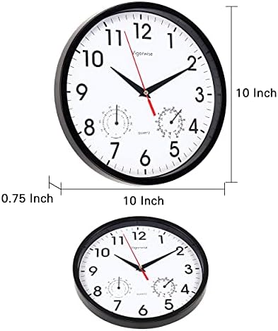 10 Inch Black Wall Clock Silent Wall Clocks - Image 5