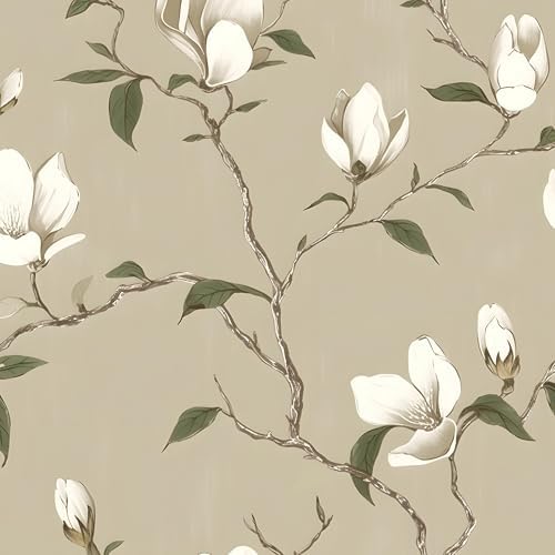 Laatse Vintage Leaf Wallpaper Peel and Stick 17.5" x 393" by Laatse