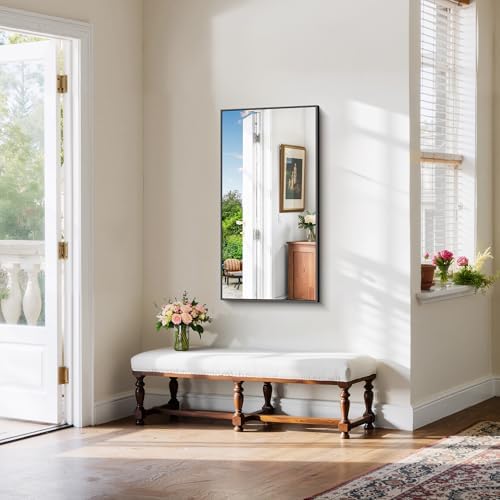 YIROMAN Bathroom Mirror 20"x40", Matte Black Bathroom Mirror - Image 6