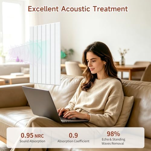 TO-TH Sound Absorbing Panels Self-Adhesive Acoustic Wall Panel 12Pack - Image 3