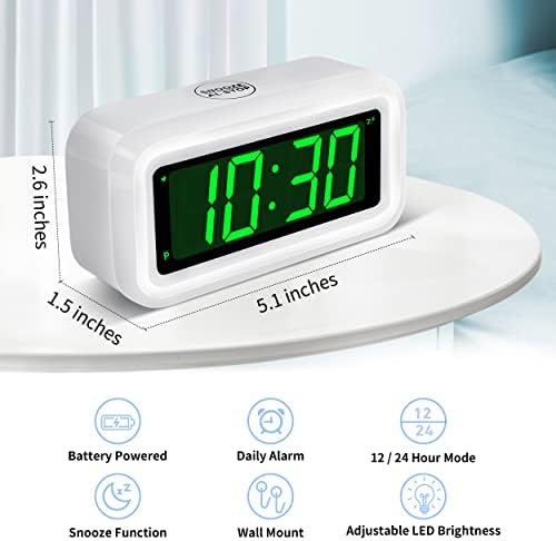KWANWA 1.2 Inch Large Display Digital Alarm Clock - Image 2