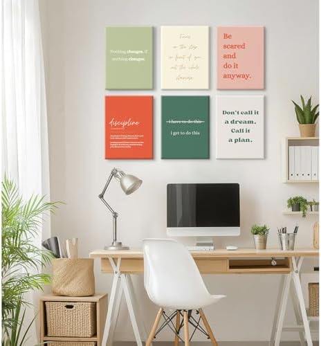 Office Wall Art Motivational Posters Inspirational Quote Canvas Wall Decor - Image 5