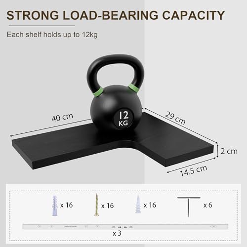 Corner Floating Shelves for Wall Mounted L-Shaped Wood Corner Wall Shelf - Image 3